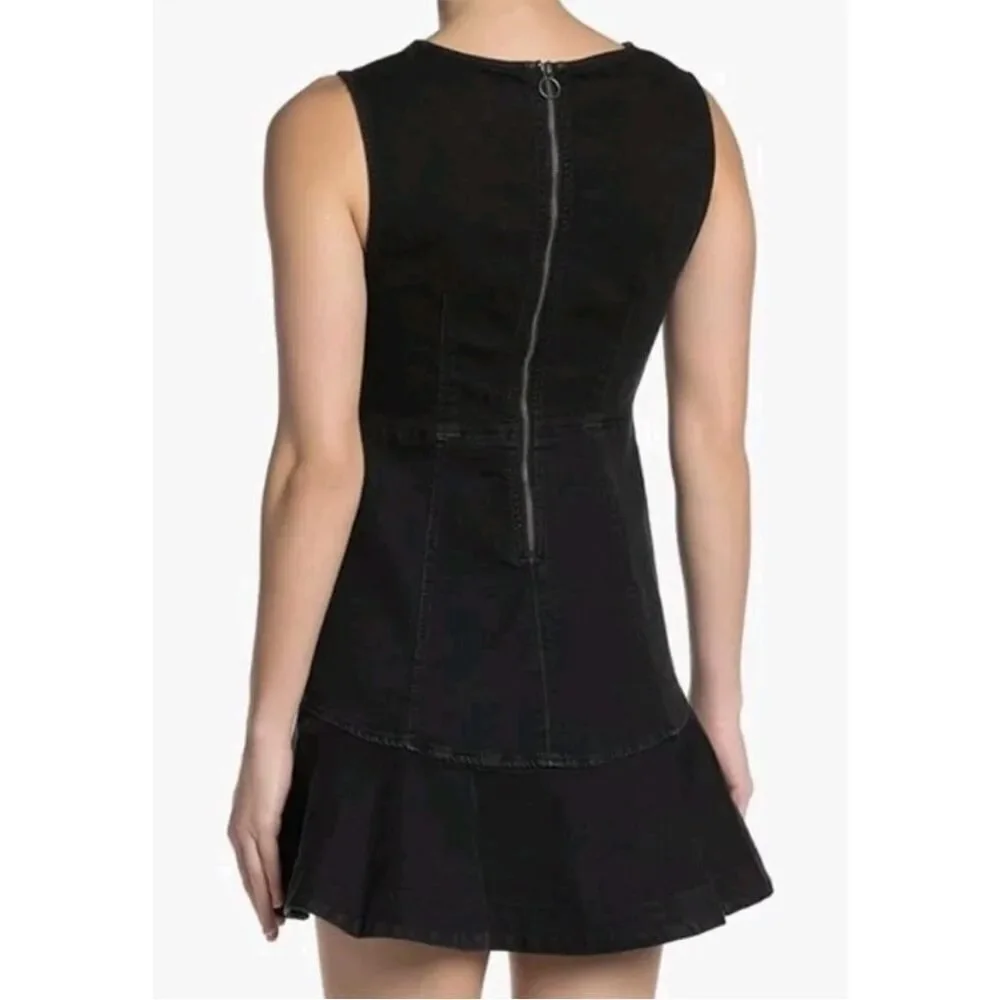 Free People Alex Denim Mini Dress Black Size 4